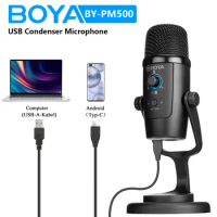 BOYA BY-PM500 Condenser USB Microphone Headset for Laptop/Computers for Recording Streaming Podcasting online teaching