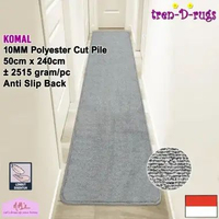 Tren-D-rugs Keset kaki microfiber supersoft polos panjang 50 cm x 240 cm anti slip bulu halus tebal 