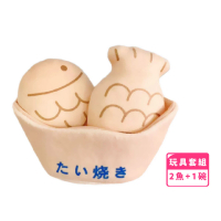 【食玩】日式鯛魚燒發聲玩具套組(寵物 貓狗 啃咬 響紙 玩偶 磨牙 自嗨解悶 藏食 禮物 互動 耐咬 益智)