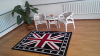 寰宇歐洲風 日不落風格 英國國旗 140*200 CM 高級手工晴綸地毯/地墊 可訂做CP20005
