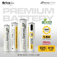 Brica B-Steady PRO 1.5V AAA x4 Li-Ion Rechargeable Battery - Baterai AAA