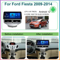 8+256GB Android 12 Car Radio For Ford Fiesta 2009-2014 Multimedia Player Navigation Carplay WIFI 4G Player Stereo GPS
