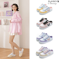 PLAYBOY 70th macaron 夢幻色彩兔兔懶人小白鞋-4色