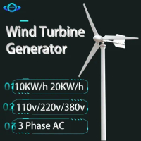 20KW Horiontal Wind Turbine Power 20000w Generator Magnetic Windmills With MPPT Hybrid Controller Off System Inverter For Home