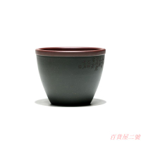 【暢陶】宜興原礦紫砂壺李建軍全手工雙色刻繪雅竹主人杯170cc