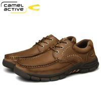 Camel Active New Genuine Leather Men's Shoes Fashion Set Foot Soft Cowhide Lightweight Breathable Casual Shoes Men Loafers