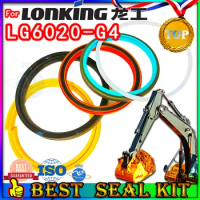 For Lonking LG6020-G4 Oil Seal Repair Kit Boom Arm Bucket Excavator Hydraulic Cylinder LG6020 G4 Nok Washer Skf Service Track