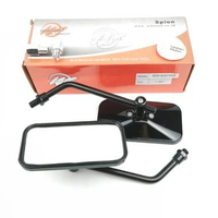 WILWOOD SPION MOTOR MODEL KOTAK RETRO HITAM DAN CHROME CLASSIC JAPSTYLE KLASIK UNIVERSAL SEMUA MOTOR