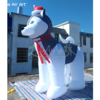 Good Selling Inflatable Mascot,Outdoor Promotion Inflatable Animal Siberian Husky For Winter Decoration Made By Ace Air Art