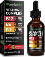 Vitamin B12 Liquid Drops - Organic Vitamin B12 Sublingual Drops - Organic Vitamin B-Complex B5 Panto