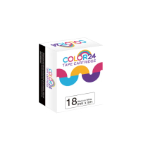 【Color24】for Brother TZ-241/TZe-241 白底黑字 副廠 相容標籤帶_寬度18mm(適用PT-H110/PT-P300BT)