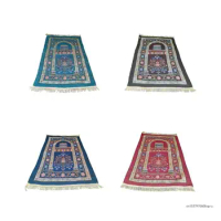 Muslims Prayer Mat Rugs with Tassels Travel Portable Flower Pattern Islamic Carpet Blanket Church Home Decors 70x110cm