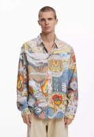 Desigual Hindi print shirt