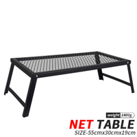 Outdoor Folding Table Camping Outdoor Portable Picnic Camping Table Barbecue Table Iron Net Table Barbecue Grill