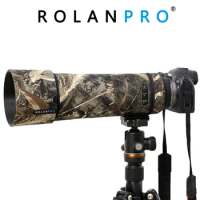 ROLANPRO Lens Camouflage Coat Rain Cover for Canon RF800mm F11 IS STM Lens Protective Case Nylon Waterproof Lens Coat