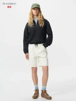 UNIQLO JWA JW ANDERSON Celana Pendek Denim Half Pants wanita OFF WHITE 29 Semua Ukuran
