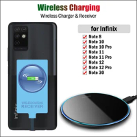 Wireless Charging for Infinix Note 30 12 11 10 Pro 8 8i Wireless Charger Pad with USB Type-C Receiver Adapters