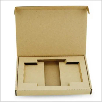 20pcs Kraft Cardboard Phone Packaing Box Tempered Film Airplane Box, Power Bank Paper Box Phone Case Gift Boxes
