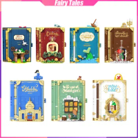 Fairy Tale Building Block Cinderella Alice Pop Up Book Desktop Decoration Puzzle Assembling Model Toy Birthday Gift for Children