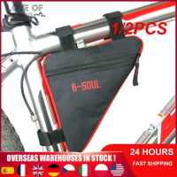 1/2PCS Waterproof Triangle Front Tube Frame Bag Bags Mountain Bike Pouch Frame Holder Saddle Bag MTB Cycling