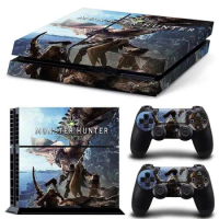 For PS4 MONSTER HUNTER RISE PVC Skin Vinyl Sticker Decal Cover Console DualSense Controllers Dustproof Protective Sticker