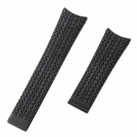 24mm tire texture silicone rubber watch strap for TAG Heuer Carrera Monaco F1 men's sports watch band wristband bracelet belt