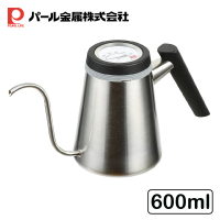 【Pearl Life 珍珠金屬】日本珍珠金屬 溫度計手沖咖啡壺 600ml(細口壺)
