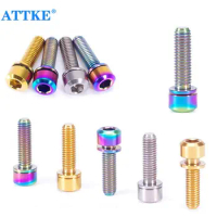 Titanium with Washer Outdoor MTB Cycling Accessories Bike Parts Stem Fixing Bolts Bicycle Stems Screws Fixed Bolt