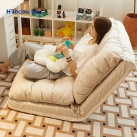 HY Lazy sofa can be reclined bed back single chair bedroom tatami chair balcony folding sofa