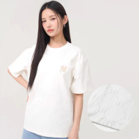 【MLB】短袖T恤 滿版老花壓紋 Monogram系列 紐約洋基隊(3ATSM1353-50IVS)