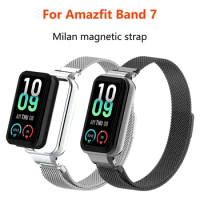 Suitable for Amazfit Band 7strap Milanese magnetic Strap stainless steel wrist Strap Amazfit Band 7strap replacement Strap