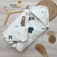 LC - Nanaku Baby - Selimut Bayi Badcover Bayi Kualitas Premium Ukuran 75cm x75cm Topi Hoodye Beruang