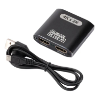 HDMI-compatible1.4 Splitter for 2 HDTV DVD for PS3 Devices Dual Display Converte