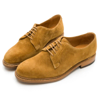 【GEORGE 喬治皮鞋】Berwick 西班牙進口-固特異素面麂皮綁帶紳士鞋 - 卡其 235011KM-48