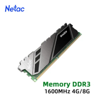Netac DDR3 memoria ram ddr3 1600MHz DDR3 4gb 8gb Memory Desktop Dimm Heat Sink for Intel AMD motherboard