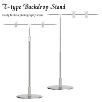 SH Photography T-Shape Background Adjustable Photo Backdrop Stands Frame Support System Stands With Clamps for Video Studio