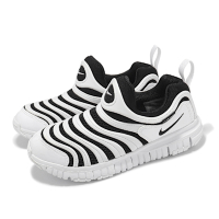 Nike 童鞋 Dynamo Free PS 中童 白 黑 毛毛蟲鞋 休閒鞋 無鞋帶 IB7245-100