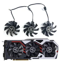 3 fans 75MM 4PIN GTX 1070Ti GTX 1080 GTX1050 graphics card cooling fan suitable for Colorful graphics card fan igame GTX1060