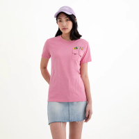 【Roots】女裝- OUTDOOR ICON口袋短袖T恤 粉紅色J73#L-L