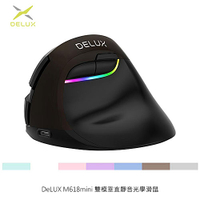 DeLUX M618mini 雙模垂直靜音光學滑鼠