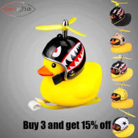 Bicycle Horn Bicycle Duck Bicycle Propeller Rubber Duck With Helmet Cool Glasses Duck Helmet Bicycle Bell Motorcycle