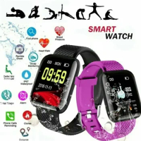 116 Plus Smart Watch For Men Women Bluetooth Sports Watch Heart Rate Monitor Blood Pressure Smart Bracelet for Android IOS