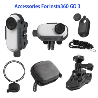 Mount Adapter For Insta360 GO 3 Protector Frame Multifunctional Bracket Strap Silicone Cover For Insta360 Go 3 Accessories