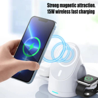 3 in 1 Macsafe Wireless Charger Station Fast Charging Portable Dock For Macsafe iPhone14 Desktop Charging Max Airpods AppleWatch