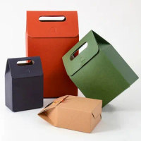 paper bag 2 sizes Medium cardboard gift boxes,carton bag for tea small packing kraft paper bags,food container bag with handle