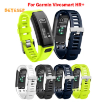 Fashion Silicone Watchband Replacement Strap For Garmin Vivosmart HR/HR Plus Smart Watch Wristaband Sport Bracelet Accessories