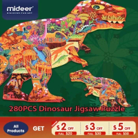 MiDeer 280Pcs 3D Puzzle For Kids 3-7Y Intelligence Montessori Jigsaw Toy Paper Dinosaur Puzzle Children Homeshool Jugetes