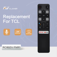 RC802V FNR1 Voice Remote Control For TCL Android 4K Smart TV Netflix YouTube Voice Remoto 49P30FS 49S6800 43S434