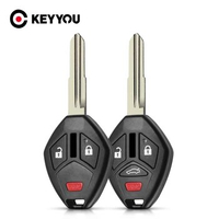 KEYYOU 1PCS Car Key Fob Case For Mitsubishi Lancer Outlander Endeavor Galant MIT11R Blade Remote Key Shell 2+1/3+1 Buttons