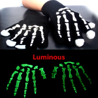 1 Pair Tablet Screen Touch Gloves Luminous Skull Touchscreen Glouves for Apple IPad 12.9 Inch Lcd Tablet Touch Finger Glafs